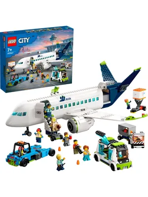 Обзор Лего Сити Аэропорт Пассажирский Терминал и Самолет - 60104 - Lego  City Airport - YouTube