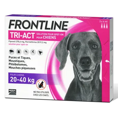 Frontline Tri-Act (Фронтлайн Три-Акт) Капли для собак от 20 до 40 кг купить  Средства от блох и клещей собакам | Zoolandia
