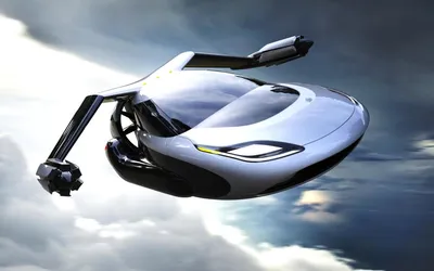 Летающий автомобиль на очень сильных…» — создано в Шедевруме
