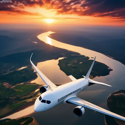 Летящий самолет сквозь грозу в …» — создано в Шедевруме