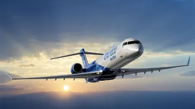 Воздушный Летающий Самолет И Небесный Пейзаж Крупным Планом — стоковые  фотографии и другие картинки Самолёт - iStock