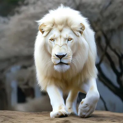 Картина для интерьера лев царь зверей, белый лев альбинос (60) 30х40 -  купить по низкой цене в интернет-магазине OZON (998611724)