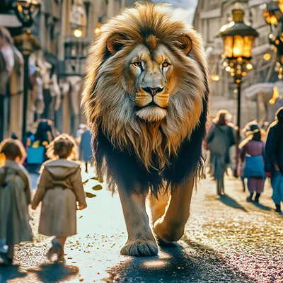 Великий лев Аслан идëт по улице …» — создано в Шедевруме