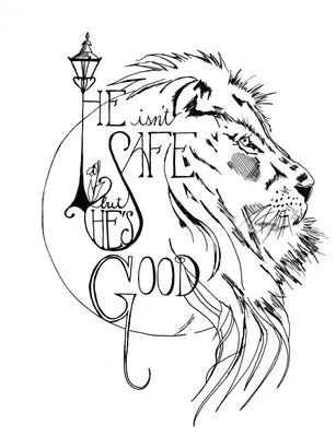 Постер Король Лев Аслан на белом фоне | Лев, Стена, Король лев