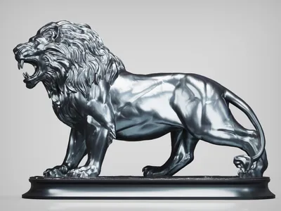 Скульптура Льва LV-001 DECORUS из композитного материала