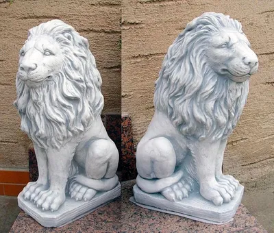 Скульптура из бронзы \"Лев\" - [арт.207-127], цена: 26800 рублей.  Эксклюзивные лев, тигр, животные в интернет-магазине подарков LuxPodarki.