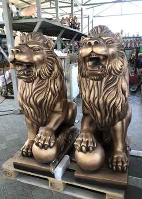 Скульптура «Лев сидит», правый в Екатеринбурге – Купить по низкой цене в  магазине Лесной Массив