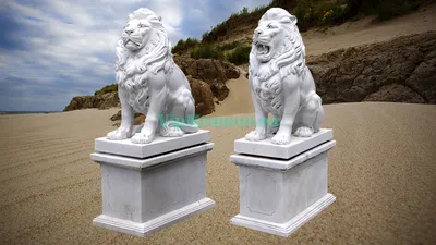 Купить Лев сидит л. F01078 3 060 руб. 🔸Садово-парковые скульптуры оптом.
