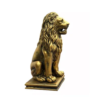 Статуя льва из бетона — Королевский лев, золото в интернет-магазине Ярмарка  Мастеров по цене 46000 ₽ – 1A7PHBY | Скульптуры, Москва - доставка по России