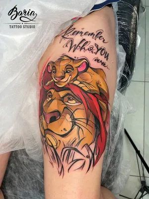 Татуировка мужская реализм тату-рукав лев и орел 6894 | Art of Pain