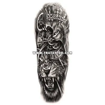 Купить Крест Лев Временные татуировки для женщин Мужчины Дети Взрослые  Черная змея Бог татуировки Реалистичные Поддельные Злой Демон 3D цветок  татуировки наклейки | Joom