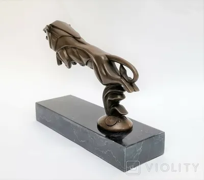 Посеребренная статуэтка Brunel \"Лев в прыжке\" - [арт.189-92], цена: 50000  рублей. Эксклюзивные лев, тигрживотные в интернет-магазине подарков  LuxPodarki.