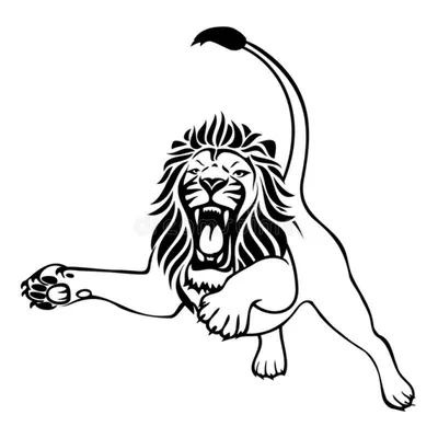 Фотография льва в дикой природе в прыжке - обои на рабочий стол