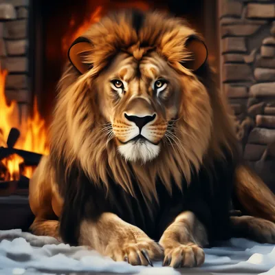 Детализированное Лев, животное четкий …» — создано в Шедевруме