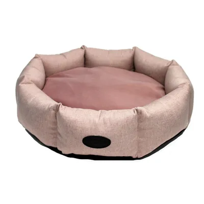 8206 MD Лежанка-пончик для собак/кошек PREMIUM, пыльно-розовая \"Furry Heart  House\" (M) ЧЕХЛЫ СЪЕМНЫЕ