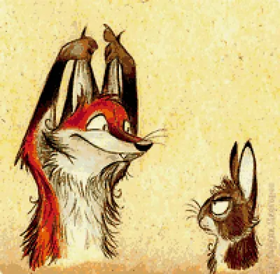 Фоны Лиса и заяц – красивые обои для экрана