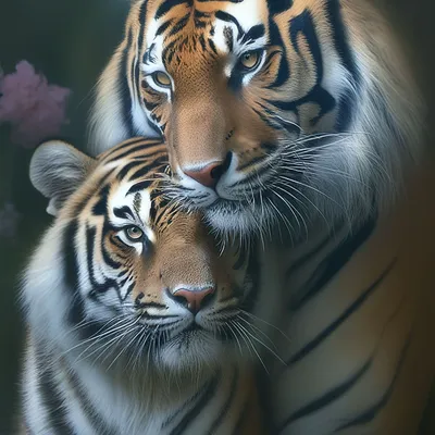 Фото тигров, воплощающих искреннюю любовь | Тигр и тигрица любовь Фото  №516905 скачать