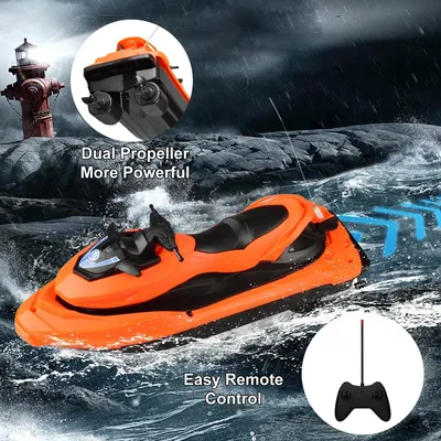 Детская моторная лодка с дистанционным управлением, игрушка 2,4 г,  маленькая скоростная лодка, электрическая моторная лодка, игрушка,  перезаряжаемая быстрая мини-модель, игрушки для дома | AliExpress