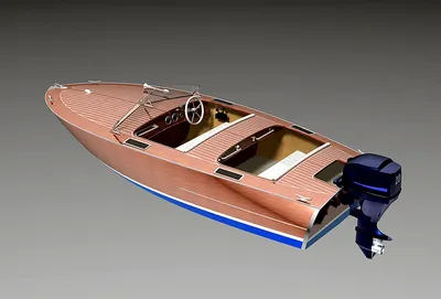 Проект моторной лодки 4 метра в стиле ретро. Построить самодельную  мотолодку из фанеры