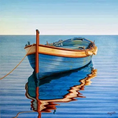 Лодка в море рисунок - 74 фото