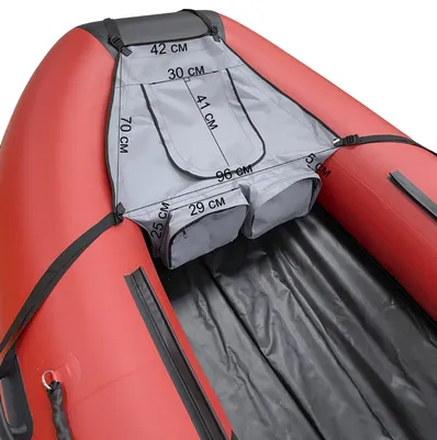 Средняя серая носовая сумка для надувной лодки пвх 330-390