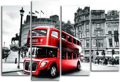 Картина по номерам на подрамнике \"Лондонский автобус\" 40х50 Emblem.  12097208 купить в интернет-магазине Wildberries