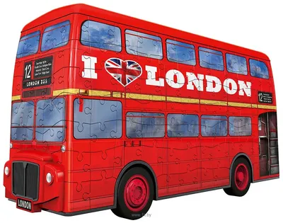Фотообои Лондонский автобус в интерьере купить в СПБ недорого
