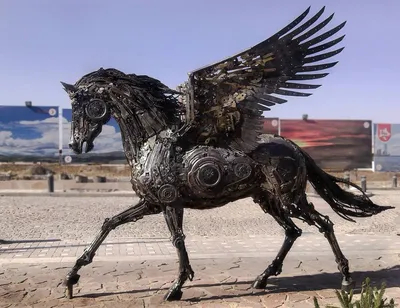 Наклейка на авто Единорог пегас лошадь конь с крыльями силуэт - купить по  выгодным ценам в интернет-магазине OZON (709310417)