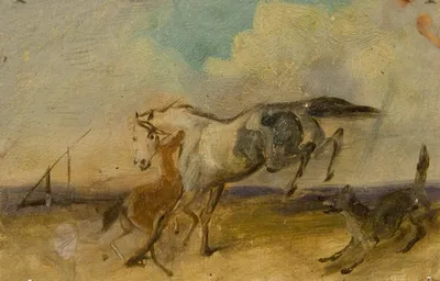 Лошадь с жеребенком\" красивая оригинальная статуэтка Германия \"ZUMAS\"  фарфор - «VIOLITY»