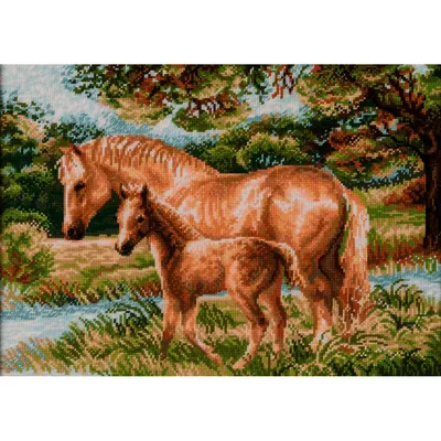 Бронзовые фигурки животных Лошадь с жеребенком