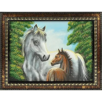 Сувенир \"Лошадь с жеребенком\" из мрамолита 118996 купить в Москве в  интернет-магазине Уральский сувенир