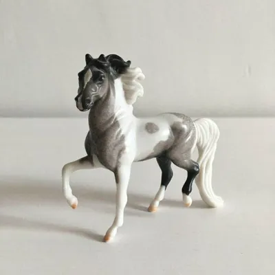 Breyer #86 Diablo глянцевый серый Appaloosa полу вздымающийся Mustang лошадь  почти как новый | eBay