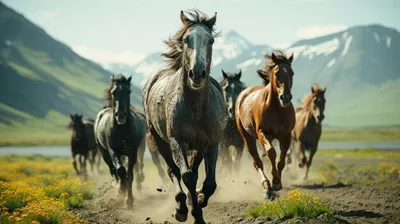 Лучшие идеи (15) доски «Бегущие лошади» | бегущие лошади, лошади, картина  лошади