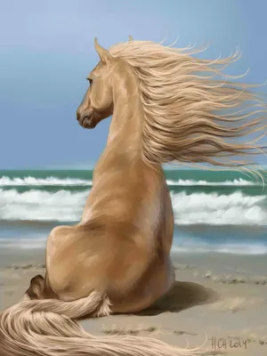 Красивые лошади, работающие на пляже в морской воде Стоковое Изображение -  изображение насчитывающей свободно, табун: 198122329