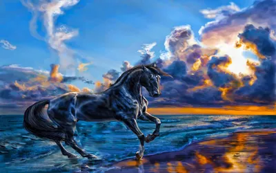 Бесплатные Лошади на море стоковые фотографии | FreeImages