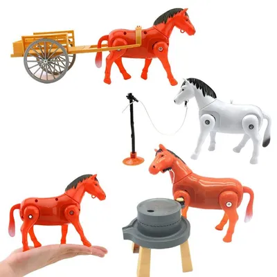 Купить старинную игрушку папье-маше «Лошадь белая», Европа.