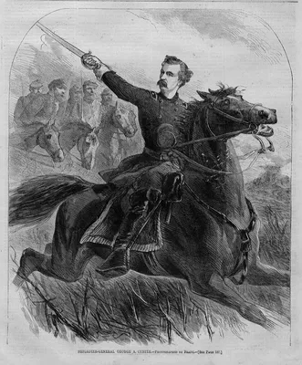 CUSTER IN THE CIVIL WAR ON HORSEBACK SWORD BRIGADIER GENERAL GEORGE A.  CUSTER | eBay
