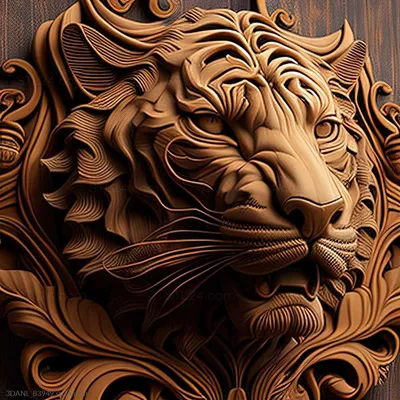 Animals - Тигр 3Dпотрясающий лысый, 3DANL_83949 | 3D модель для ЧПУ станка