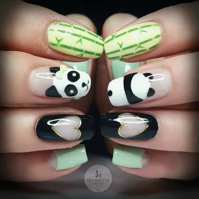 LIKE stikers Слайдер наклейки для ногтей панда фрайди кигуруми фредди