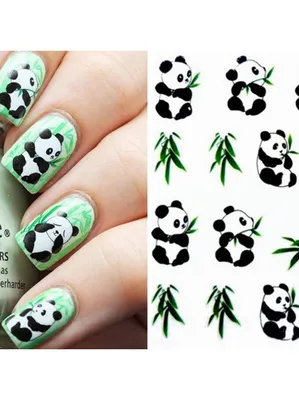 Наклейки для ногтей панда - купить в Москве I Санкт-Петербург I Бесплатная  доставка I Отзывы ☆