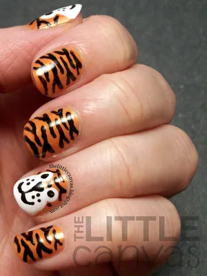 Long Tiger Pattern Ballet Manicure Nails Double sided - Temu