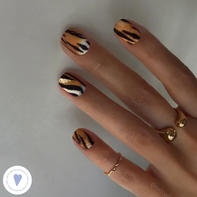 tiger french tips : r/Nails