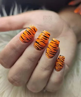 Tiger print nails | Tiger stripe nails, Zebra print nails, Tiger nails
