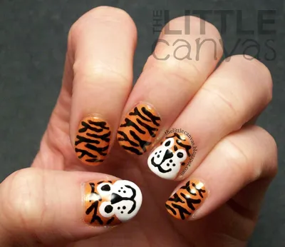 Tiger Nail Art Re-Visited - The Little Canvas