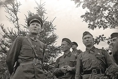 Маршал Конев при руководстве наступлением на Нейсе — военное фото