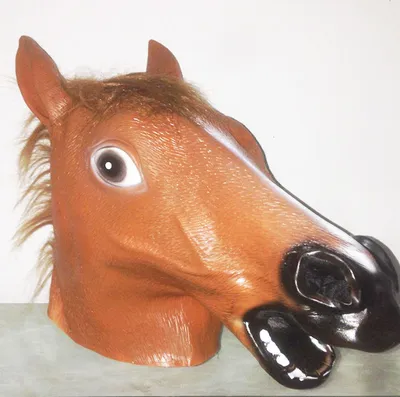 Купить Folulus Molezu Коричневая маска лошади, жуткая маска головы лошади,  резиновая латексная маска | Joom
