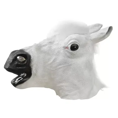 Маска на Хэллоуин, головной убор в виде животного, головной убор, мяч для  косплея, латексная маска лошадиной головы, головка лошади, маска лошади на  Хэллоуин | AliExpress