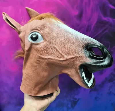 Маска лошади своими руками, низкополигональная маска, маска из бумаги,  шаблон PDF 3D маска - LACRAFTA