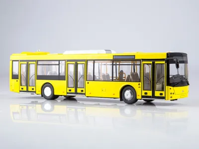 Купить масштабную модель автобуса МАЗ-203 желтый, масштаб 1:43 (Автоистория)