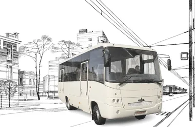 Масштабная модель МАЗ-103 (рестайлинговый) автобус городской - г.  Санкт-Петербург - желтый 1:43